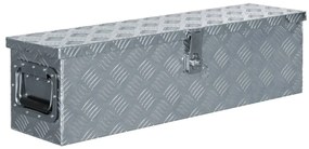 vidaXL Κουτί Αποθήκευσης Ασημί 80,5 x 22 x 22 εκ. Αλουμινίου