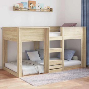 vidaXL Κρεβάτι δαπέδου Σονόμα 80 x 200 cm Επεξεργασμένο Ξύλο