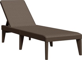 vidaXL Ξαπλώστρα Καφέ 186 x 60 x 29 από Πολυπροπυλένιο