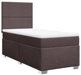 ΚΡΕΒΑΤΙ BOXSPRING ΜΕ ΣΤΡΩΜΑ ΣΚΟΥΡΟ ΚΑΦΕ 80X200 ΕΚ. ΥΦΑΣΜΑΤΙΝΟ 3290311