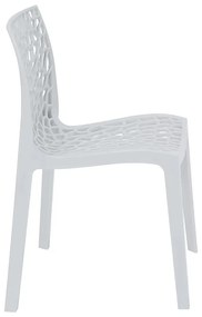 Καρέκλα Hush pakoworld με UV protection PP λευκό 50.5x54x79.5εκ.