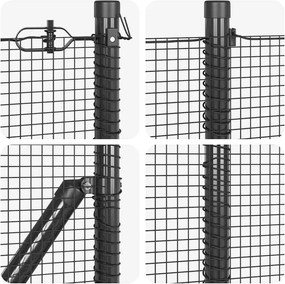 vidaXL Στύλος Περιφράξεων Γκρι 10 x 0,6 μ (12 x 12 mm δίχτυ)