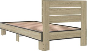 vidaXL Κρεβάτι με Κεφαλάρι Sonoma Δρυς 80 x 200 cm Επεξεργασμένο Ξύλο