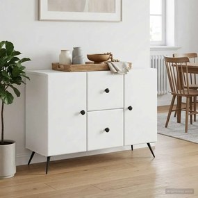 vidaXL Πλαϊνό γραφείο Λευκό 89 x 34,5 x 60 εκ. Επεξεργασμένο Ξύλο