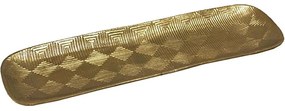Διακοσμητικός Δίσκος Rhombus 027952 60x19x3cm Antique Gold Αλουμίνιο