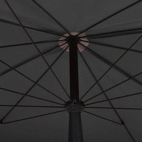 vidaXL Ομπρέλα Κήπου με Ιστό Ανθρακί 200 x 130 εκ.