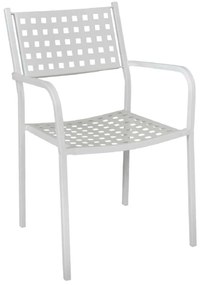 Πολυθρόνα steel άσπρη Caprice E5172-1 54x51x84cm
