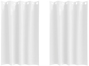 vidaXL Κουρτίνες 2 pcs Καθαρό Λευκό 175 x 140 εκ. Πολυεστέρας