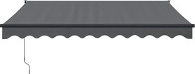 vidaXL Τέντα Πτυσσόμενη Ανθρακί 3 x 2,5 μ. Ύφασμα και Αλουμίνιο