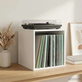 vidaXL Κουτί Άλμπουμ Βινυλίου 2 τμχ. Λευκό 37 x 36,5 x 38 εκ.