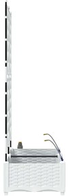 vidaXL Ζαρντινιέρες κήπου Λευκό 80 x 40 x 126 cm Ατσάλι