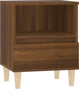 vidaXL Κομοδίνο Καφέ Δρυς 40x35x50 εκ.
