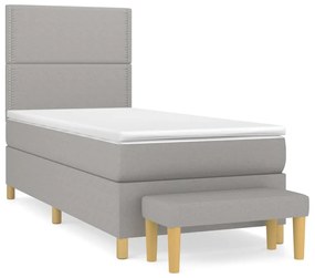 ΚΡΕΒΑΤΙ BOXSPRING ΜΕ ΣΤΡΩΜΑ ΑΝΟΙΧΤΟ ΓΚΡΙ 80X200 ΕΚ. ΥΦΑΣΜΑΤΙΝΟ 3137029