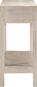 vidaXL Τραπέζι Κονσόλα Λευκό 110x35x75 εκ. Μασίφ Ξύλο Μάνγκο