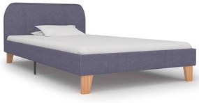 vidaXL Πλαίσιο Κρεβατιού Ανοιχτό Γκρι 90 x 200 εκ. Υφασμάτινο