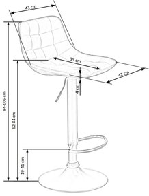 Καρεκλα Bar / Παγκου 95 Μπεζ