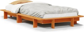 vidaXL Σκελετός Κρεβ. Χωρίς Στρώμα Καφέ Κεριού 75x190 εκ Μασίφ Πεύκο