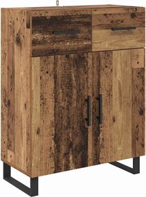 vidaXL Highboard με συρτάρι 2 pcs Παλιό ξύλο Επεξεργασμένο ξύλο