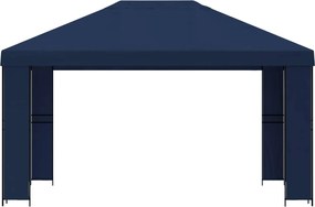 vidaXL Κιόσκι 4 x 3 μ Μπλε Πολυεστέρας και Χάλυβας 190 gsm