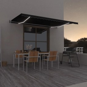 vidaXL Αναδιπλούμενη τέντα Ανθρακί 500 x 350 εκ Πολυεστέρας