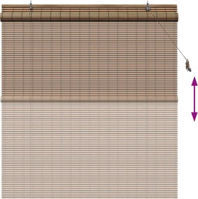 vidaXL Ρόλερ (στόρι) Καφέ 160 x 160 cm Μπαμπού