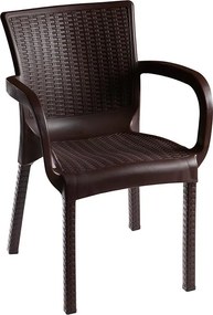 Καρέκλα - Πολυθρόνα Festive PP σκούρο καφέ 60x60x82 εκ.