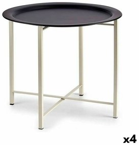 Βοηθητικό Τραπέζι Λευκό Μαύρο Μέταλλο 52 x 44 x 52 cm (4 Μονάδες)