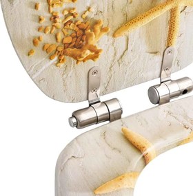 vidaXL Καλύμματα Λεκάνης Soft Close 2 τεμ. Σχέδιο Αστερίες από MDF