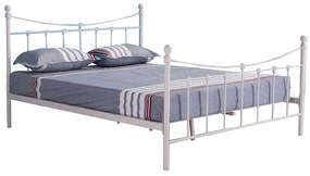 Κρεβάτι SOPHIE Μεταλλικό Sandy White 210x168x110cm