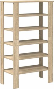 vidaXL Παπουτσοθήκη Sonoma Δρυς 61x32x105 εκ. Επεξεργασμένο Ξύλο