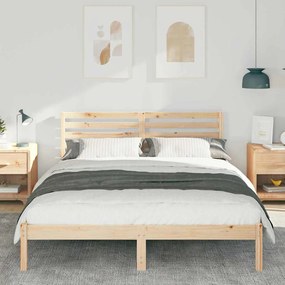 vidaXL Σκελετός Κρεβατιού Καφέ 160 x 200 cm Μασίφ ξύλο πεύκου