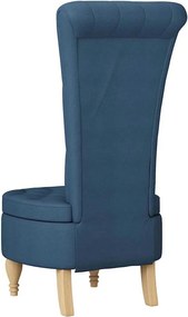 vidaXL Καναπέ με κουβέρτα Μπλε 56,5 x 70 x 110 εκ ύφασμα