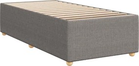 vidaXL Κρεβάτι Boxspring με Στρώμα Taupe 100 x 200 εκ. Υφασμάτινο