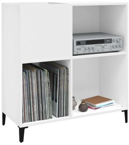 vidaXL Δισκοθήκη Λευκή 84,5 x 38 x 89 εκ. από Επεξεργασμένο Ξύλο