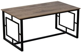 Τραπέζι Alin 875ZNA2903 160x90x76cm Walnut Μοριοσανίδα, Μέταλλο