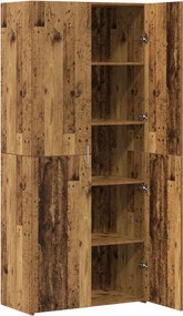 vidaXL Highboard Παλιό ξύλο 80 x 42 x 185 εκ
