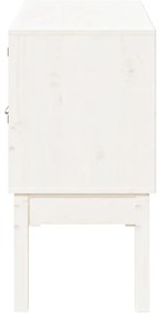 vidaXL Συρταριέρα Λευκή 110x40x78 εκ. από Μασίφ Ξύλο Πεύκου