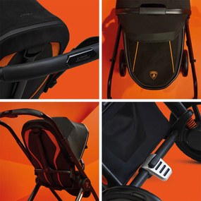 Silver Cross x Lamborghini Καρότσι και Πορτ Μπεμπέ Reef AL Arancio