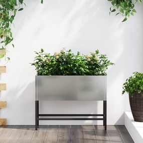 vidaXL Υψωμένος Κήπος 60x26x45 εκ Γαλβανισμένο Ατσάλι