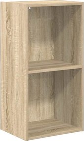vidaXL Βιβλιοθήκη με 2 Ράφια Sonoma Δρυς 40x30x76,5 εκ. Επεξ. Ξύλο