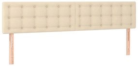 vidaXL Κρεβάτι Boxspring με Στρώμα Κρεμ 180x200 εκ. Υφασμάτινο