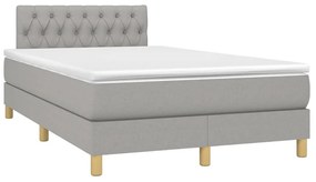 ΚΡΕΒΑΤΙ BOXSPRING ΜΕ ΣΤΡΩΜΑ ΑΝΟΙΧΤΟ ΓΚΡΙ 120X200 ΕΚ. ΥΦΑΣΜΑΤΙΝΟ 3140841