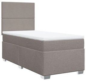 ΚΡΕΒΑΤΙ BOXSPRING ΜΕ ΣΤΡΩΜΑ TAUPE 100 X 200 ΕΚ. ΥΦΑΣΜΑΤΙΝΟ 3290396