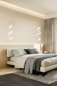 Stewehome λευκό φωτιστικό τοίχου με 2 led χωρίς μπαταρία
