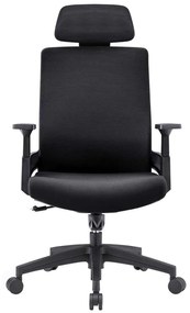Πολυθρόνα Γραφείου Bf8900 Διευθυντή Mesh - Ύφασμα Μαύρο . Διάσταση: 64x66x116/128cm