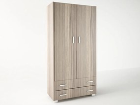 Intrahome Ντουλάπα δίφυλλη σε χρώμα σταχτί 85x50x180 Intrahomesa-00652527