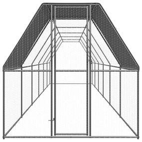 Κοτέτσι - Κλουβί Εξωτ. Χώρου 2x12x2 μ. από Γαλβανισμένο Χάλυβα - Ασήμι