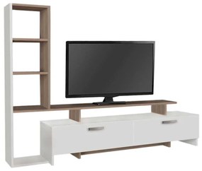 Σύνθεση τηλεόρασης Simal Megapap από μελαμίνη με LED χρώμα λευκό - cordoba 168,2x31,3x120εκ.