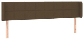 vidaXL Κεφαλάρι με Πτερύγια Σκούρο Καφέ 183x16x78/88 εκ. Υφασμάτινο