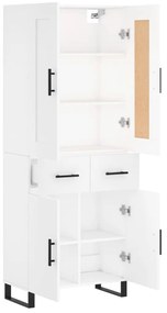 vidaXL Ντουλάπι Λευκό 69,5x34x180 εκ. από Επεξεργασμένο Ξύλο